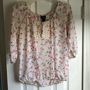 Floral sheer blouse